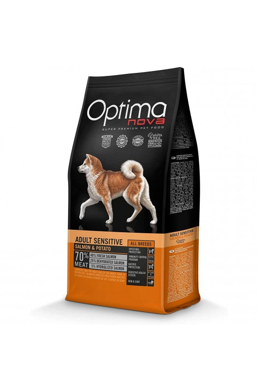 alimento completo SIN CEREALES para perros adultos de cualquier raza. para perros con pieles sensibles y/o estómagos delicados.