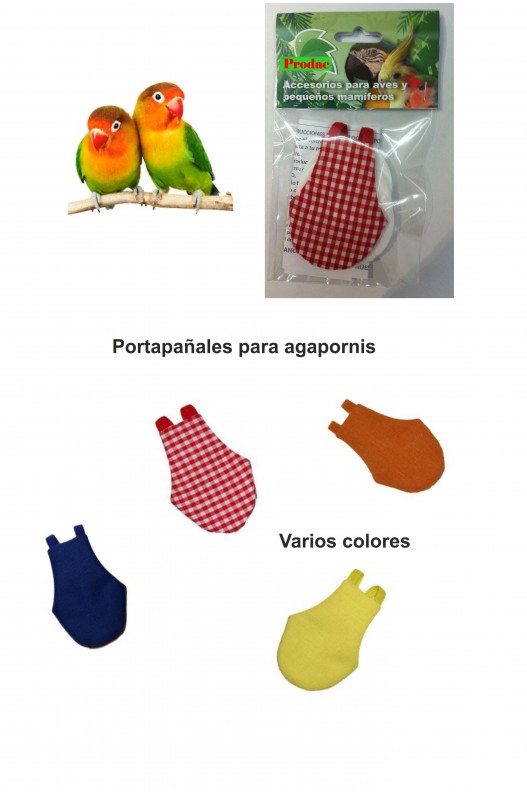  portapañales para agapornis 