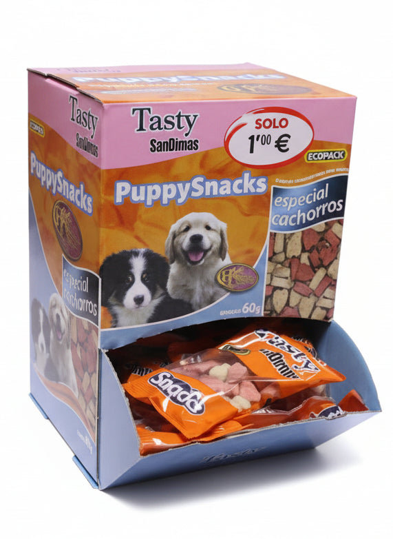 Tiernos snacks en forma de corazón ideales para cachorros | San Dimas Tasty | premios golosinas para cachorros - Bolypets