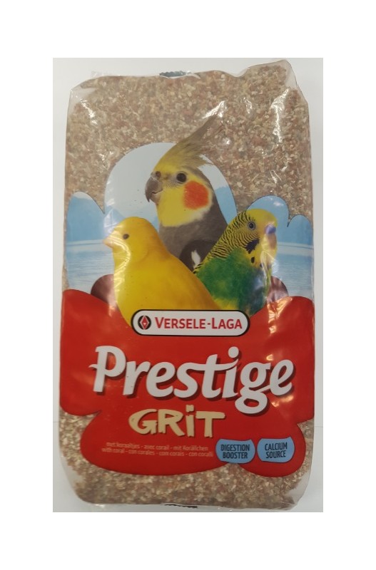 Prestige Grit con corales es una mezcla de conchas de ostra, piedritas de sílex, corales de mar, ladrillo y carbón: un suplemento alimentario indispensable para todos los pájaros