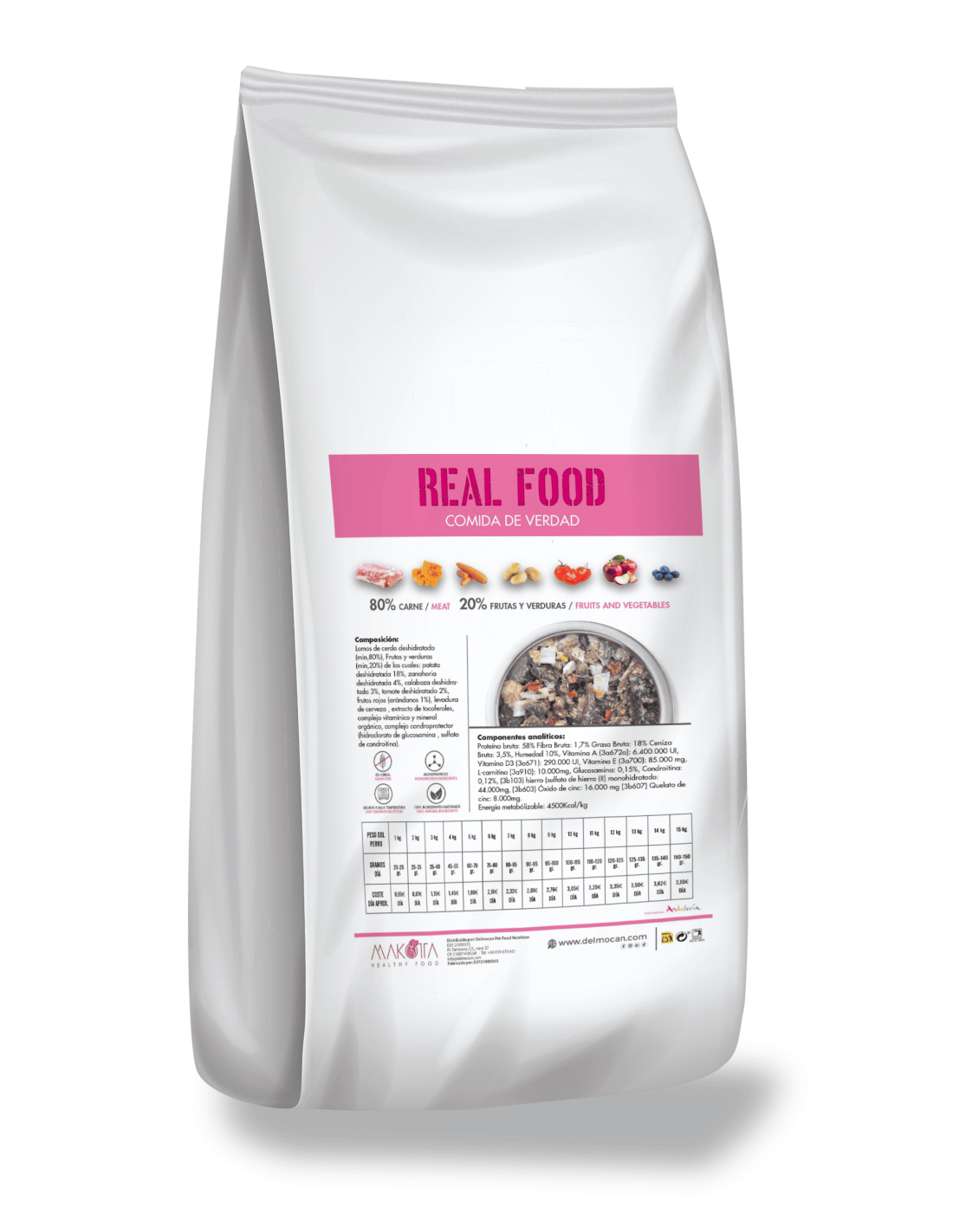 Delmocan Real Food Cerdo Grain Free |Comida húmeda naturales para perros -Bolypets