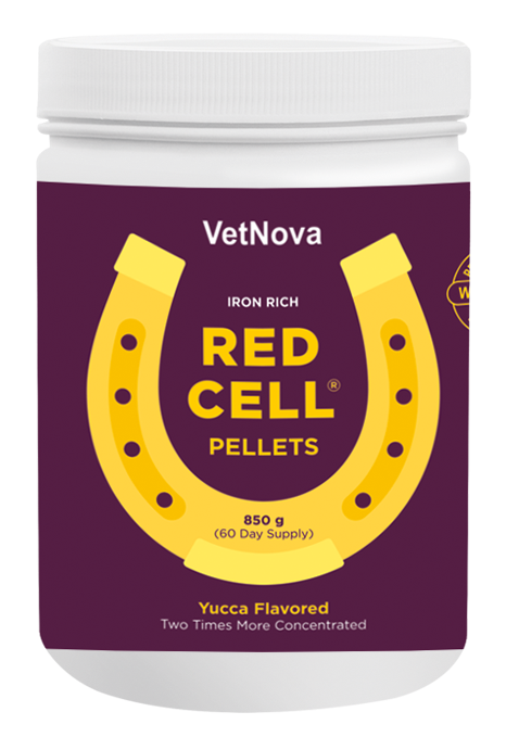 Bote de Red Cell Pellets 850 gramos suplemento de hierro para rendimiento de caballos Bolypets