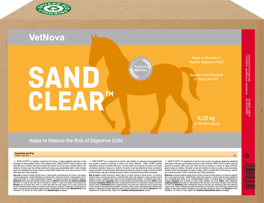 piedra grande de SAND CLEAR 6,3 kg suplemento de psyllium en pellets para eliminar arena en el intestino de caballos - Bolypets