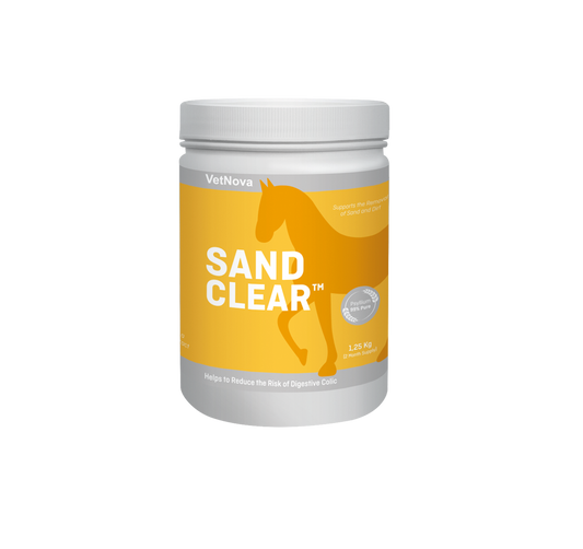 Cubo de SAND CLEAR suplemento de psyllium en pellets para expulsar la arena acumulada en el colon de los caballos - Bolypets