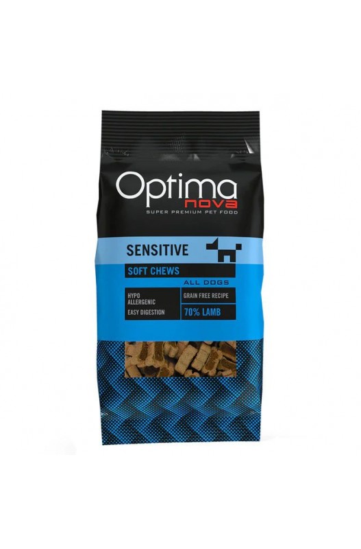 Snack para perros con digestiones sensibles | Alergia alimentaria | premios especiales para perros |  Cordero 150 g de Optima Nova - Comprar en bolypets.com