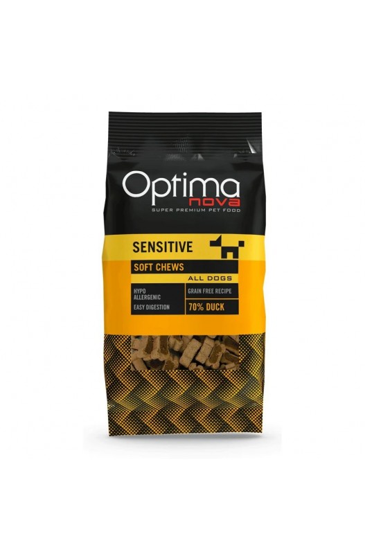 SNACK PARA PIELES Y ESTOMAGOS SENSIBLES SABOR PATO 150gr. Optima Nova