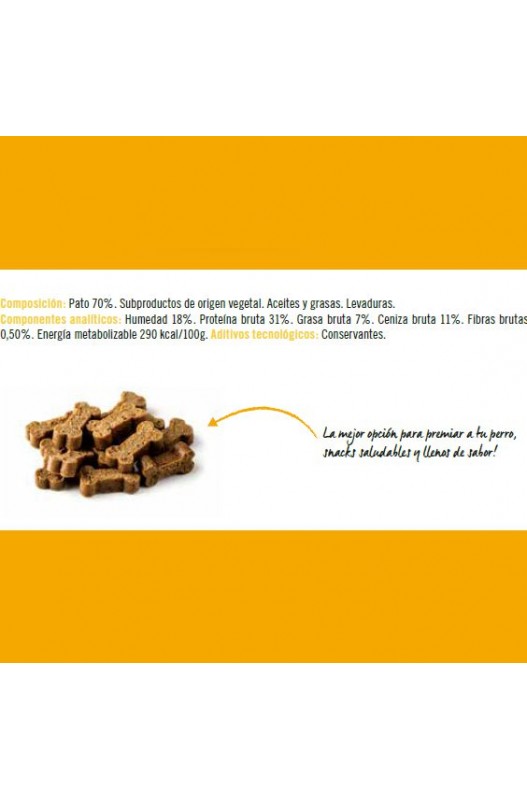 SNACK PARA PIELES Y ESTOMAGOS SENSIBLES SABOR PATO 150gr. Optima Nova