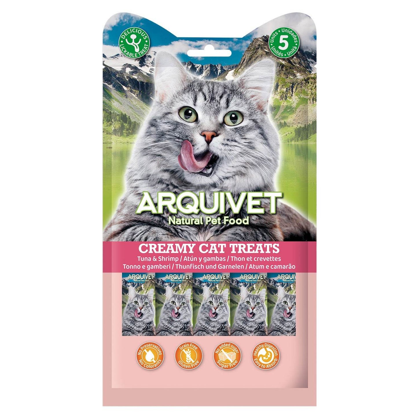 Snack cremoso para gatos  | Comida natural en treats para gatos | Sabor atún y gambas- Bolypets