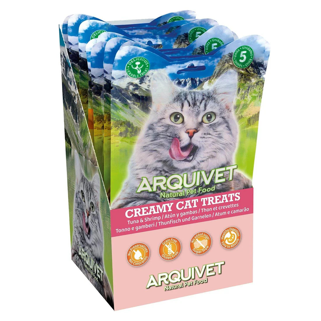 Snack cremoso para gatos  | Comida natural en treats para gatos | Sabor atún y gambas- Bolypets