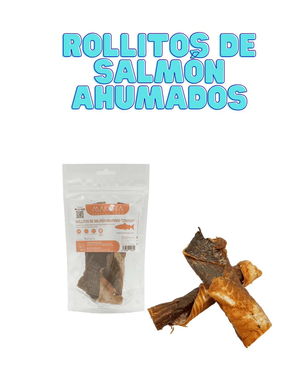 snack rollitos de salmon ahumados para perros | Bolypets