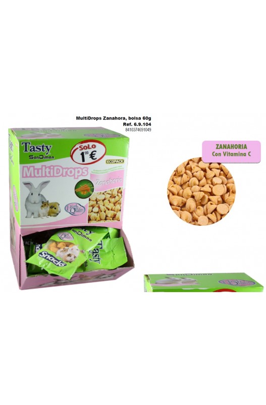 snacks para roedores Multi Drops Tasty de zanahoria 