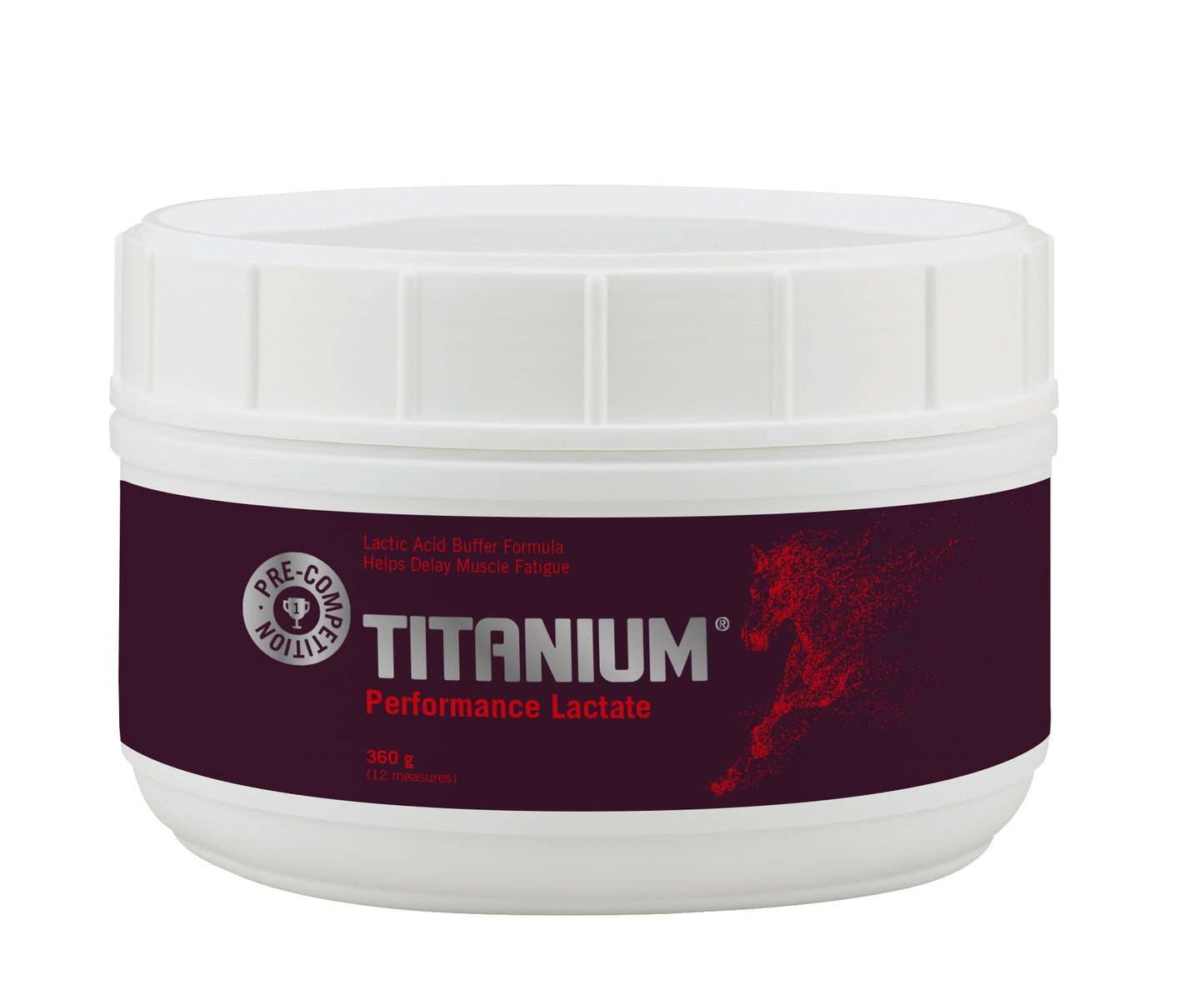 Bote de TITANIUM Performance Lactate suplemento equino antifatiga y recuperador muscular  Bolypets