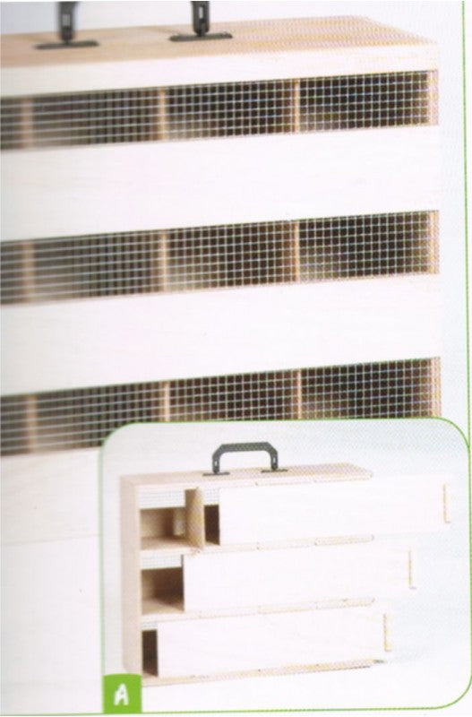 Transportín de madera para pájaros 8
 Huecos
