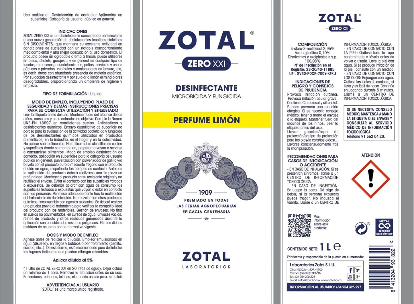 ZOTAL ZERO Limon 250 ml / 1 Litro